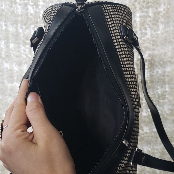 Kate spade new york vintage baguette purse cream beige and black shoulder bag - Picture 8 of 12